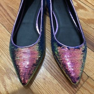 Multicolor sequin point flats